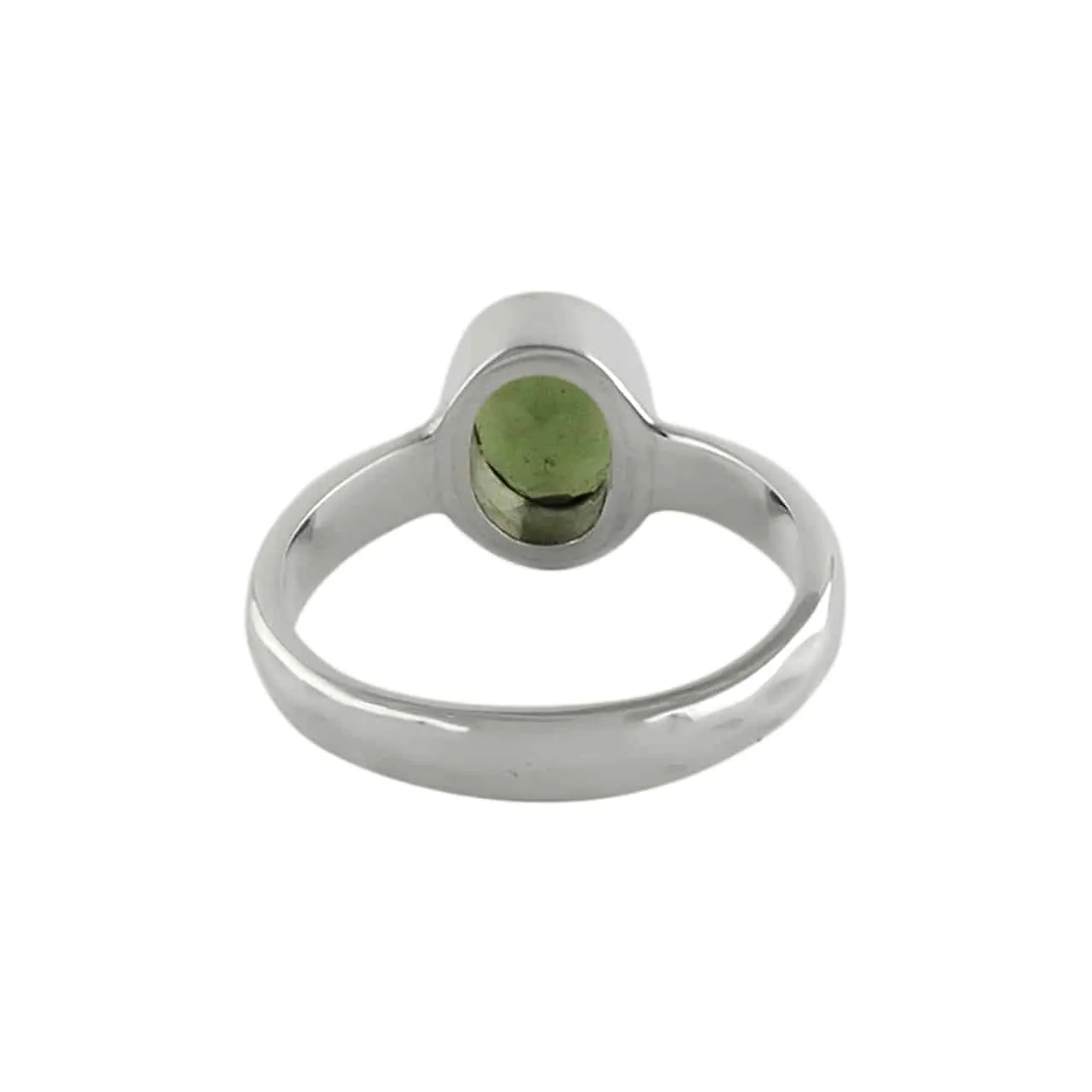 Starborn Faceted Moldavite 1ct Ring in Sterling Silver