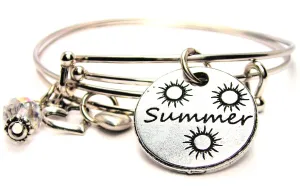 Summer Circle Expandable Bangle Bracelet Set