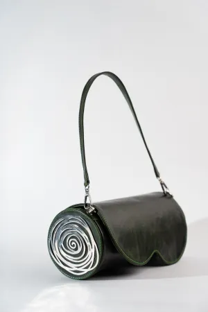 Swirl bag in Dark Green