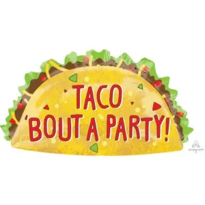 Taco Party Foil Balloon - 83cm x 48cm