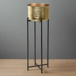 Tall Gold Metal Plant Stand