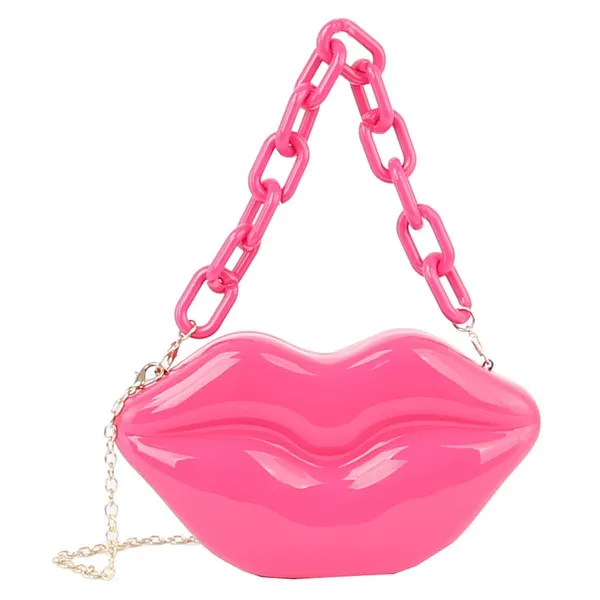 TEEK - Hard Case Lips Clutch Bag