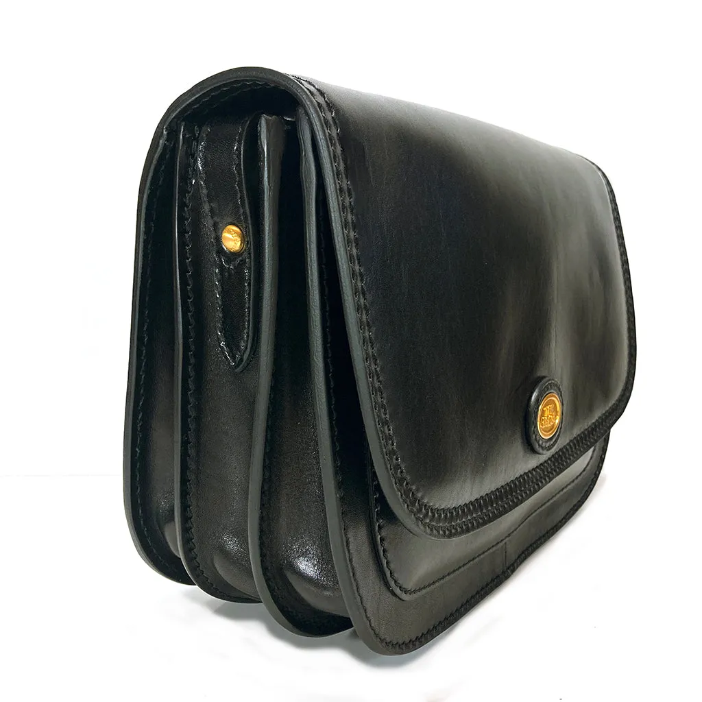 The Bridge Leather Saddle Bag - Black - Style: 04415201-30