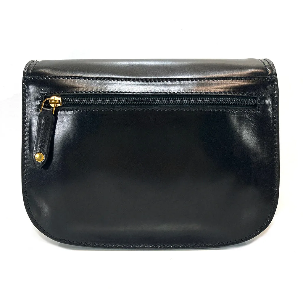 The Bridge Leather Saddle Bag - Black - Style: 04415201-30