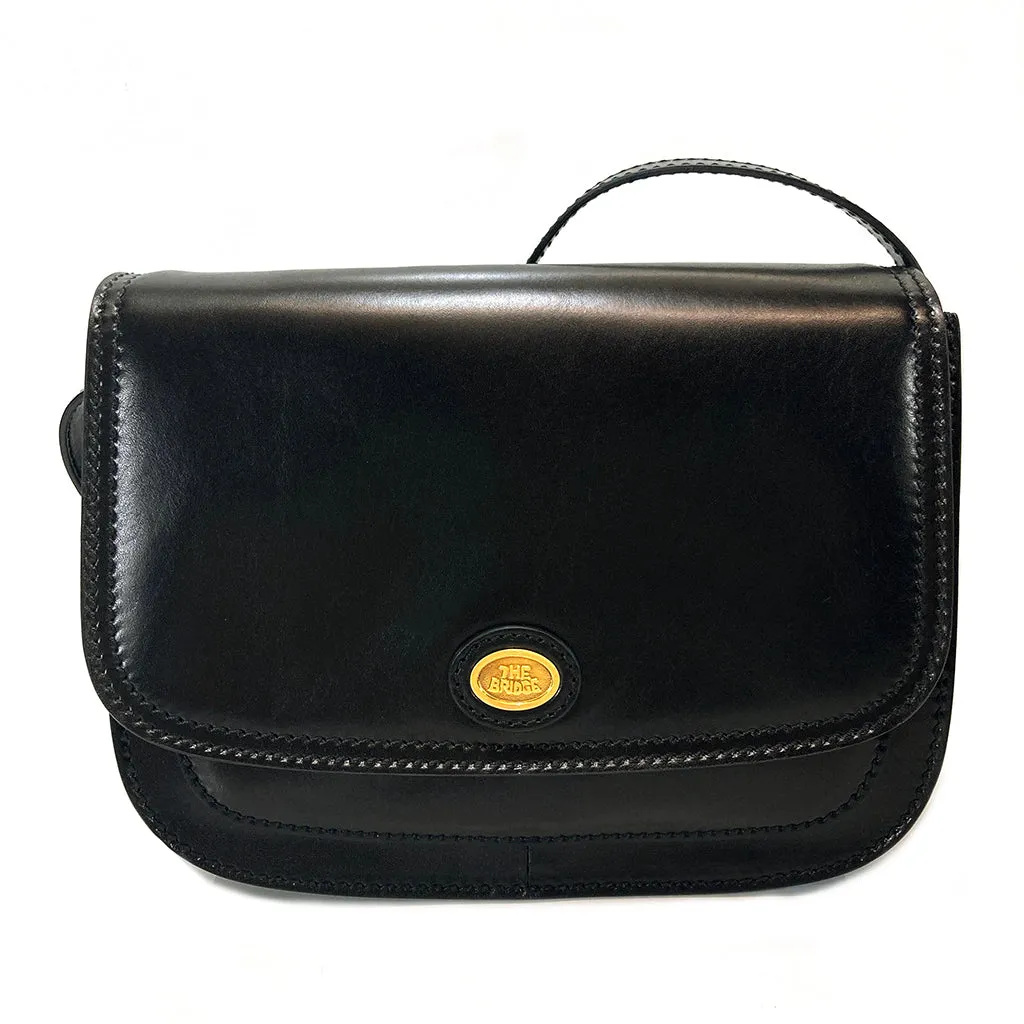 The Bridge Leather Saddle Bag - Black - Style: 04415201-30