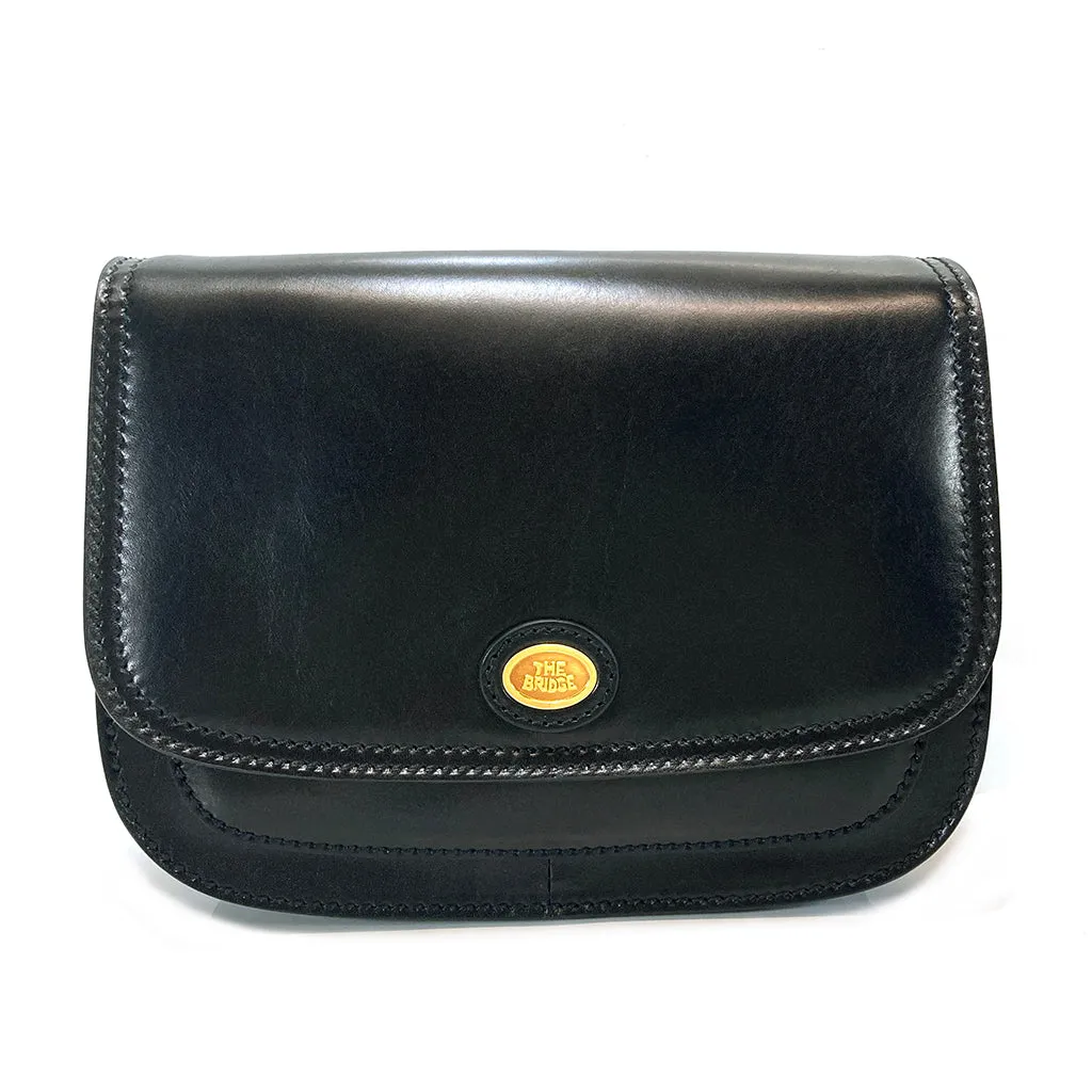 The Bridge Leather Saddle Bag - Black - Style: 04415201-30