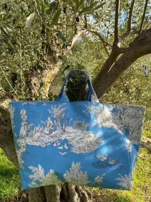 Tote Bag Pastorale blue