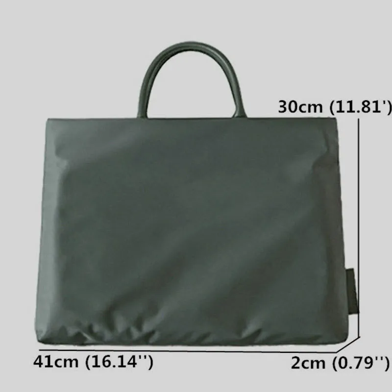 Ultra-thin Large Capacity Business Briefcase Lightweight Nylon Laptop Bag