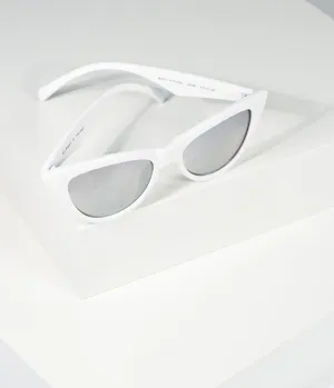 Vintage Style White Sling Cat Eye Sunglasses