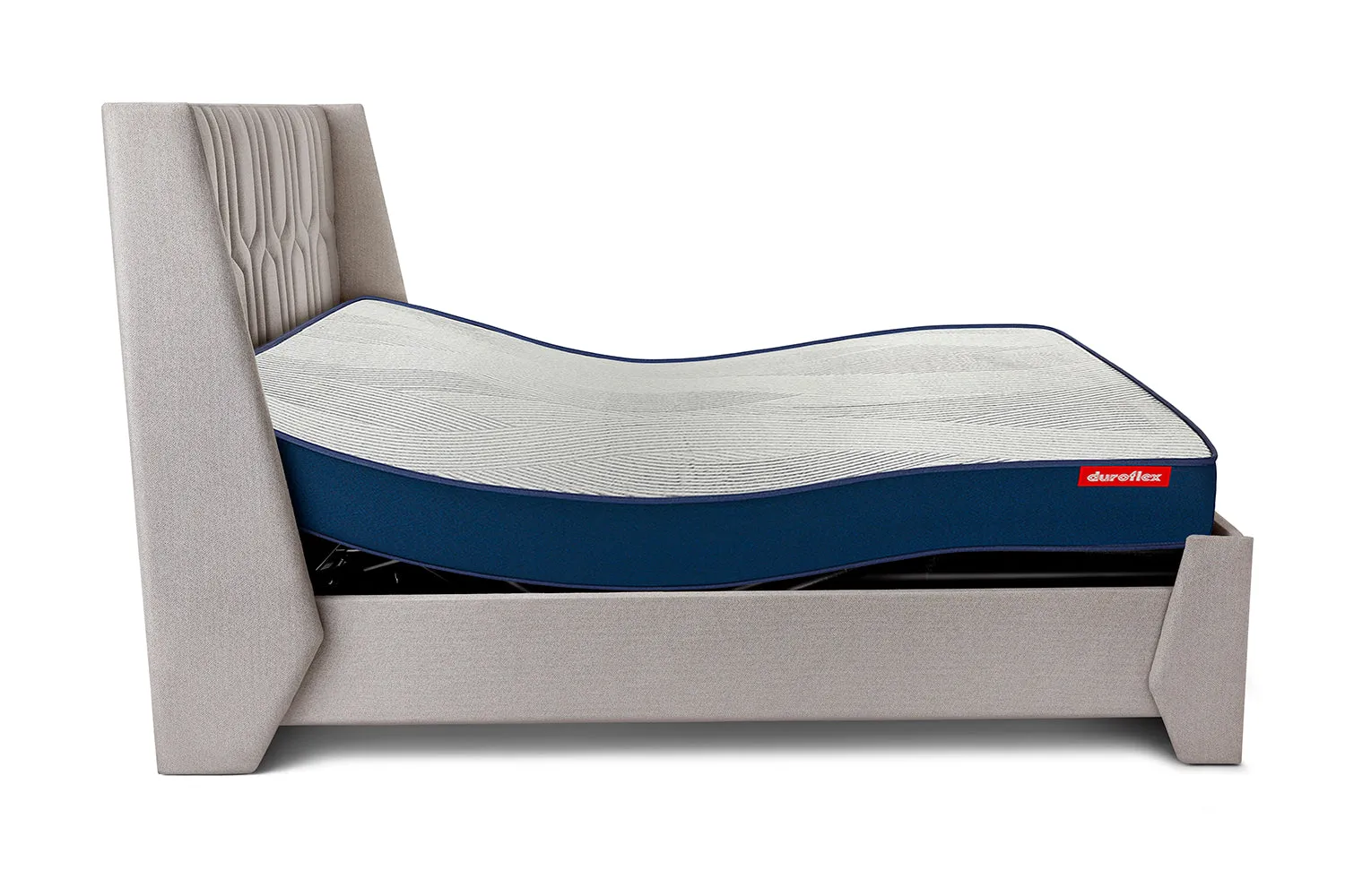 Wave Plus Adjustable Bed with Tranquil Lime Shell Upholstered Bed and Livein Orthopedic Mattress