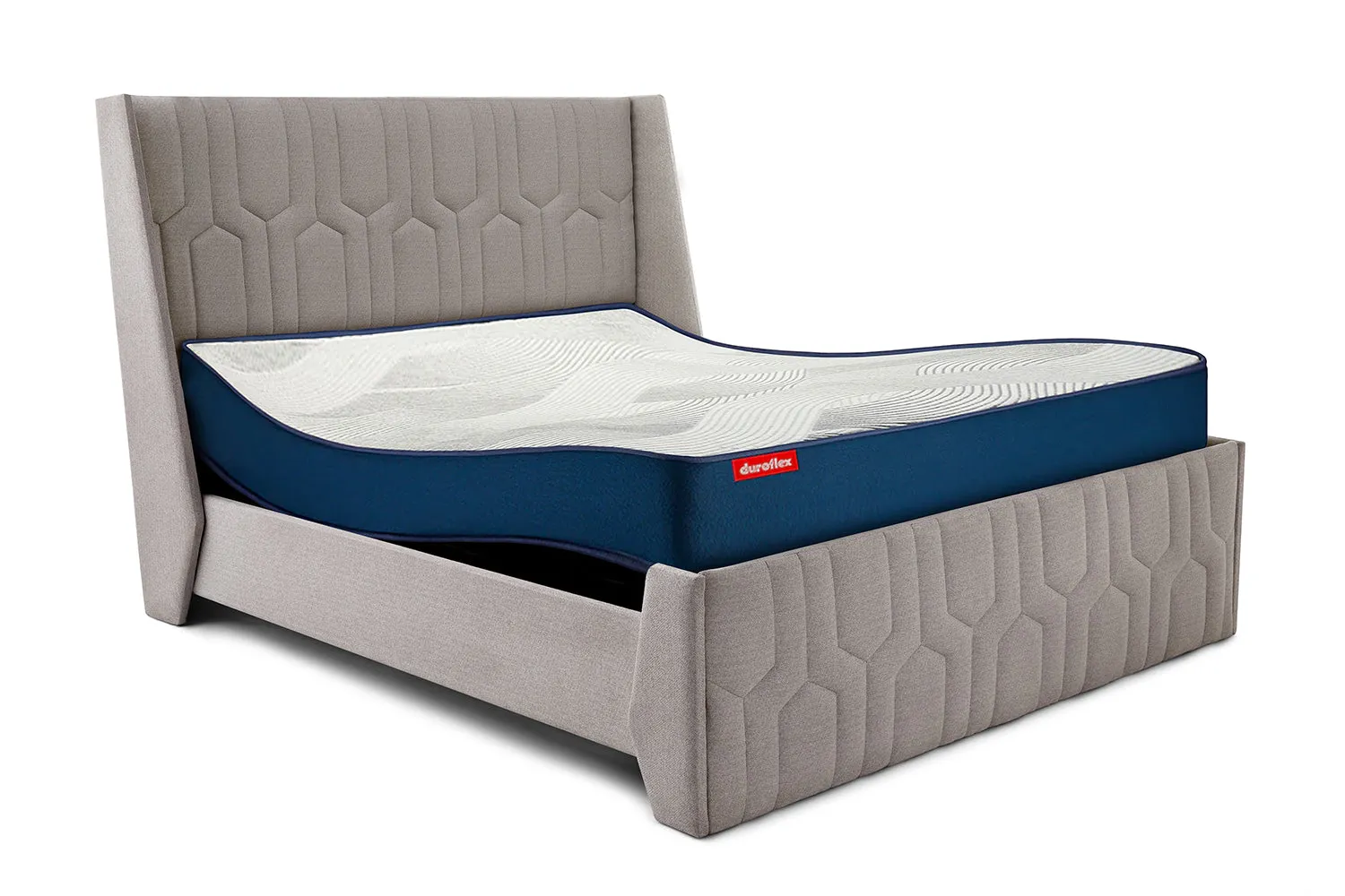 Wave Plus Adjustable Bed with Tranquil Lime Shell Upholstered Bed and Livein Orthopedic Mattress