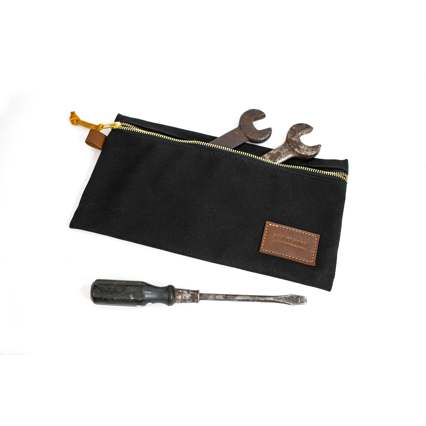 Waxed Canvas Tool Pouch - Black