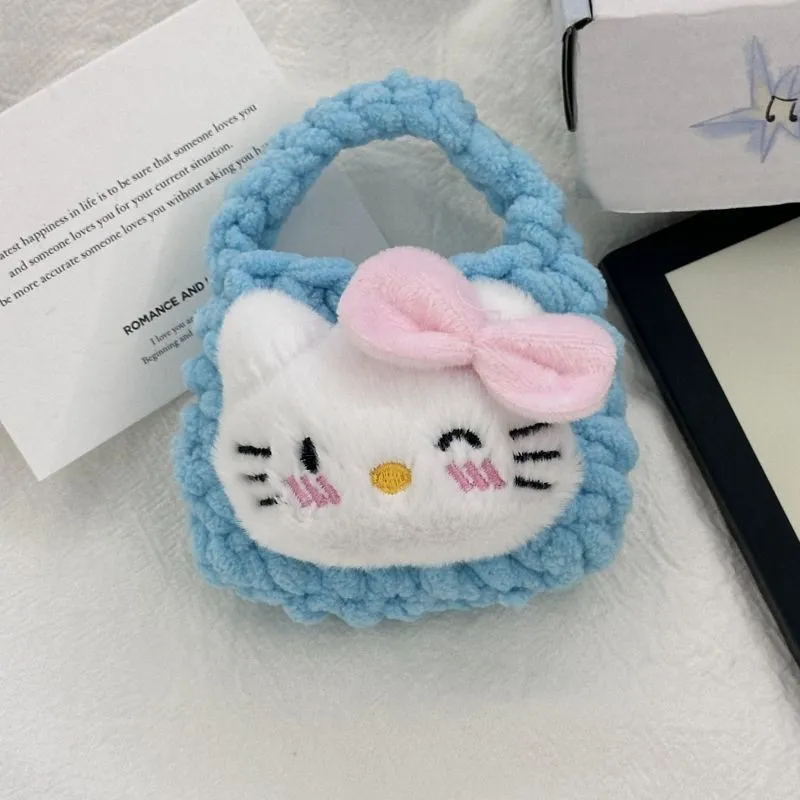 Wholesale  cute cat cartoon coin purse plush headphone bag storage bag Wallet