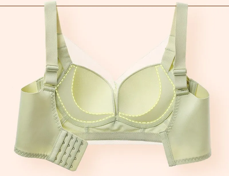 Women's underwear spring and summer big chest small chest full cup thin lace bra to collect side breasts and prevent sagging bra adjustment type