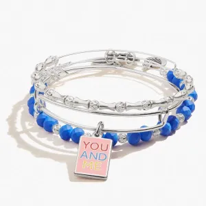 'You & Me' Charm Bangles, Set of 3