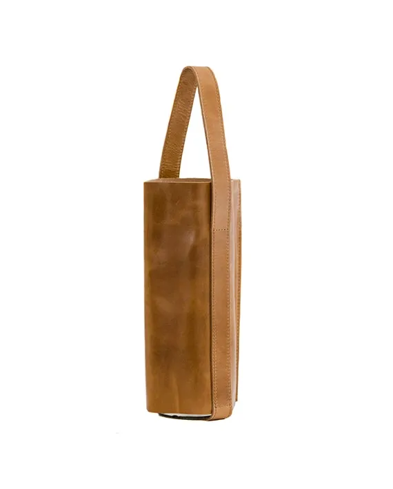 Zemp Picnic 1 Leather Wine Carrier | Waxy Tan