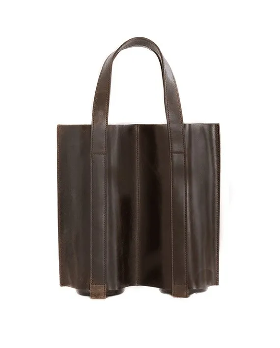 Zemp Picnic 2 Leather Wine Carrier | Waxy Brown