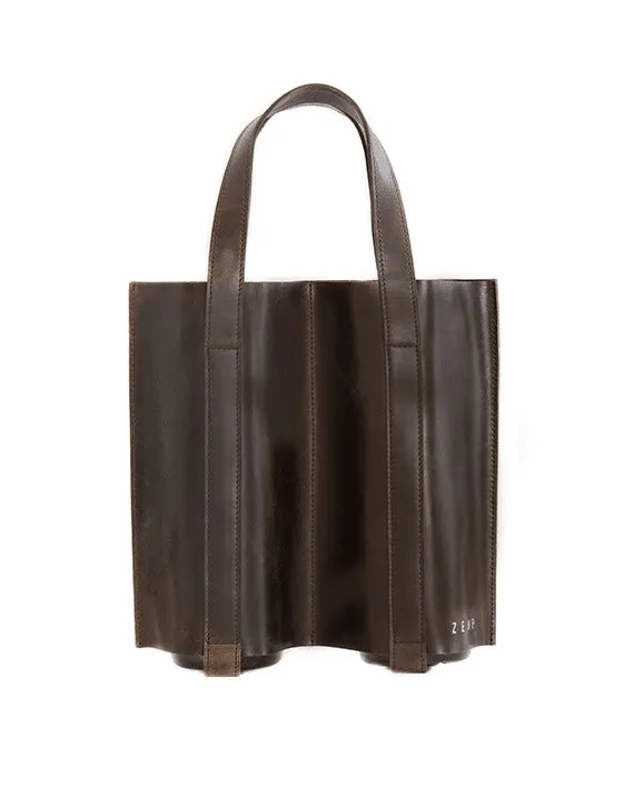 Zemp Picnic 2 Leather Wine Carrier | Waxy Brown