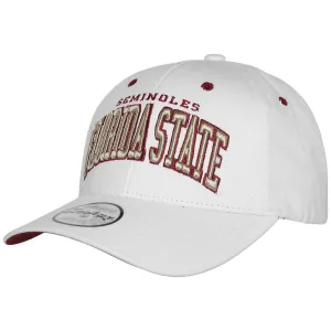 Zephyr Seminoles/Florida State Adjustable Twill Snapback Cap - White